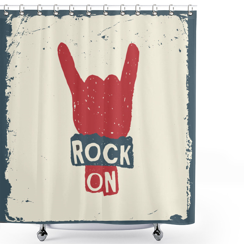 Personality  Music Hand Drawn Typography Poster Shower Curtains