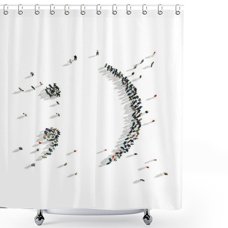 Personality  Illustrations Of Smile Shower Curtains