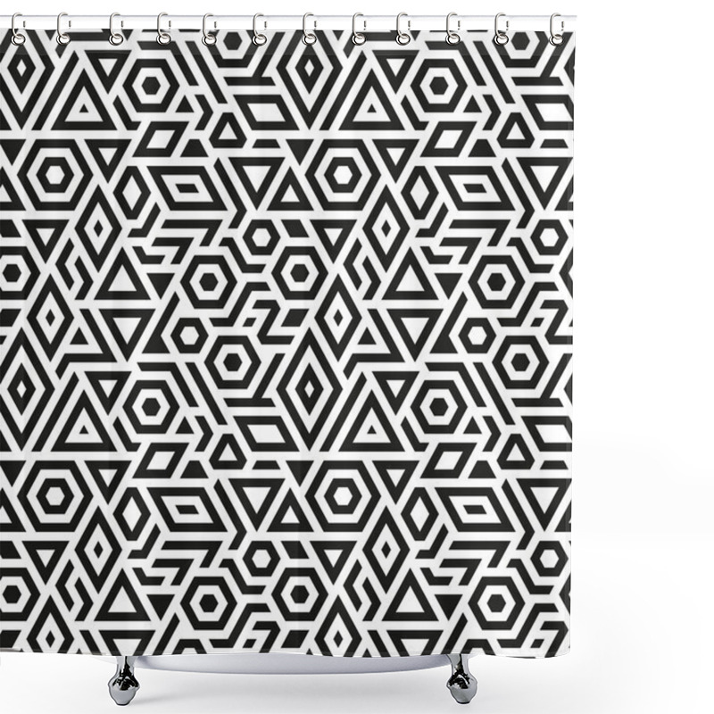 Personality  Seamless Geometric Vector Pattern Background Shower Curtains