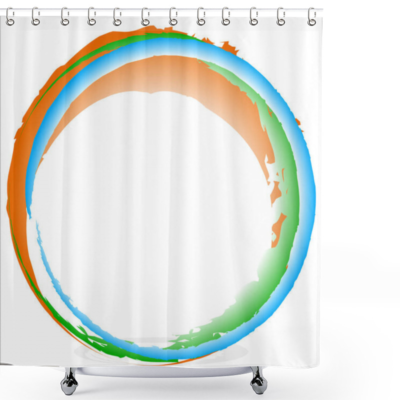 Personality  Grungy, Textured Circles Shower Curtains