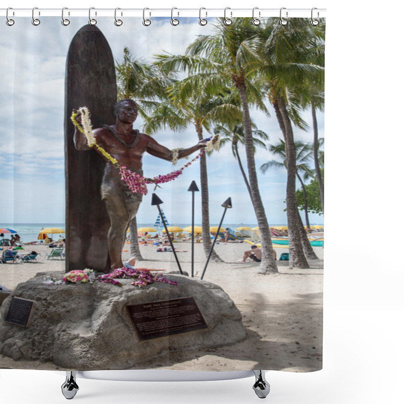 Personality  USA - Hawaii - Oahu - Honolulu And Waikiki Shower Curtains