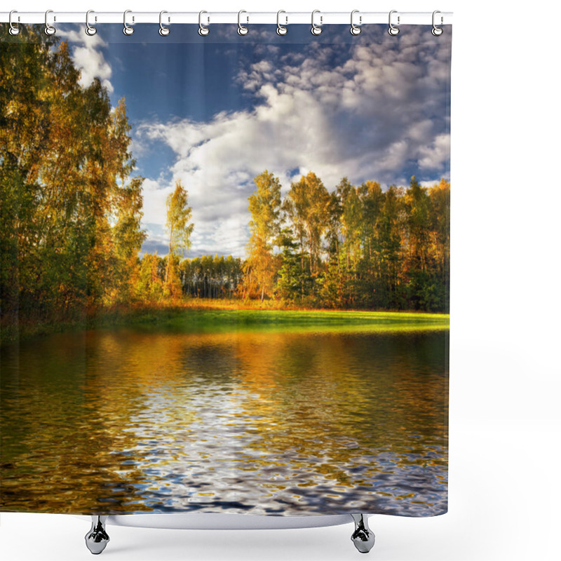 Personality  Panorama Of Forest In A Sunny Summer Day Shower Curtains