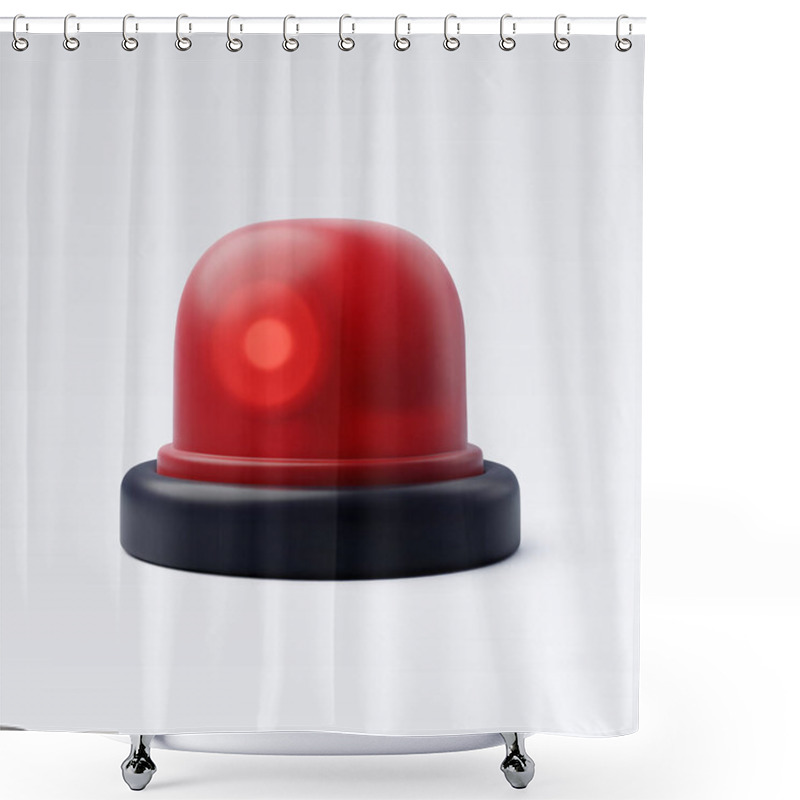 Personality  3d Vector Police Flasher Siren Car Top Light, Law And Fairness Concept. Shower Curtains