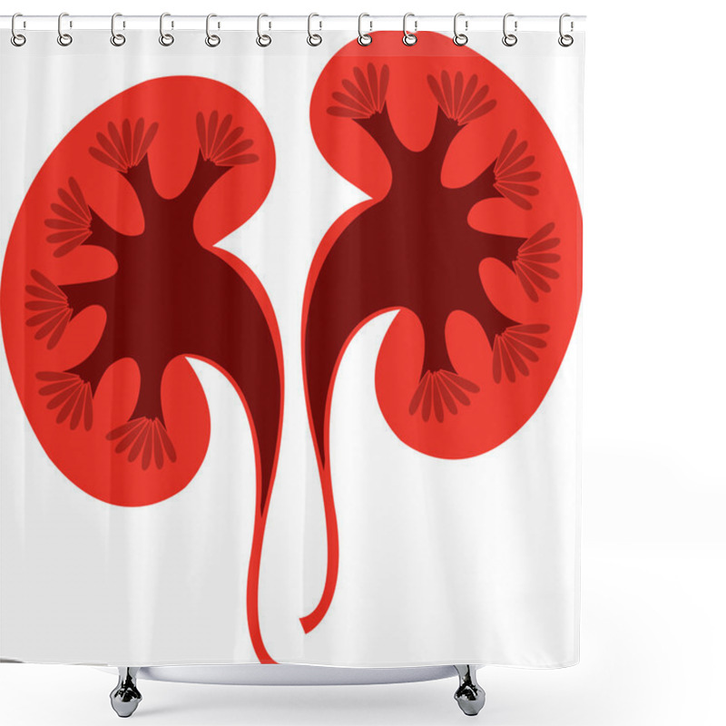 Personality  Kidney Logo Shower Curtains