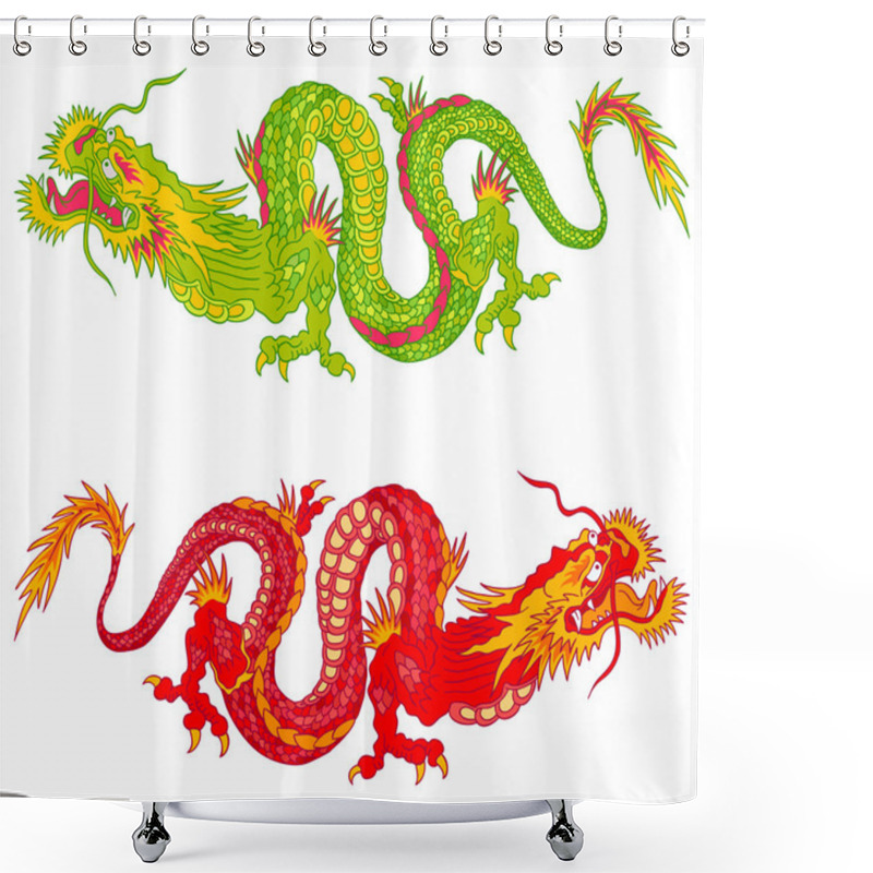 Personality  Chinese Dragons Shower Curtains