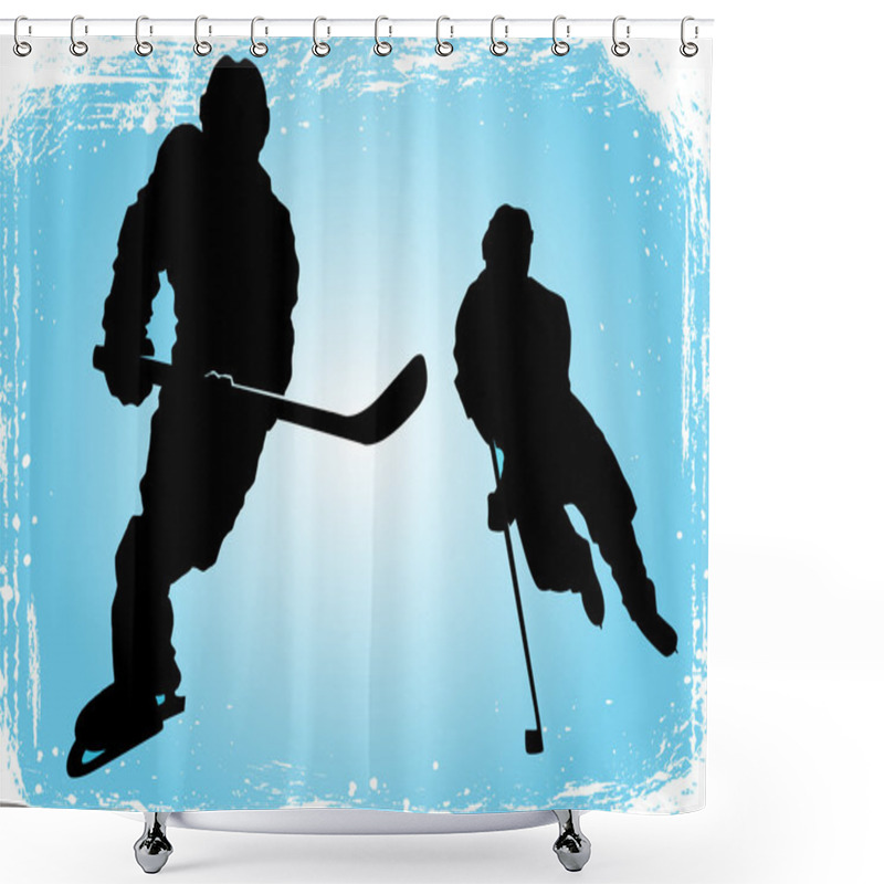 Personality  Hockey Players On The Ice Shower Curtains