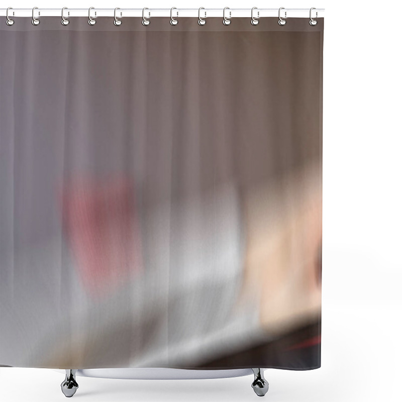 Personality  Background Of Vertical Wavy Lines Of Pastel Abstract Shower Curtains