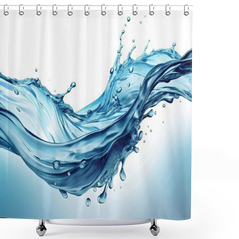 Personality  Close-Up Rippling Water Movement Graphic For Spa And Wellness Backgrounds In High-Resolution Shower Curtains