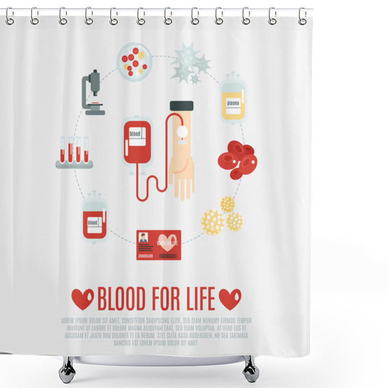 Personality  Blood Donation Concept Shower Curtains