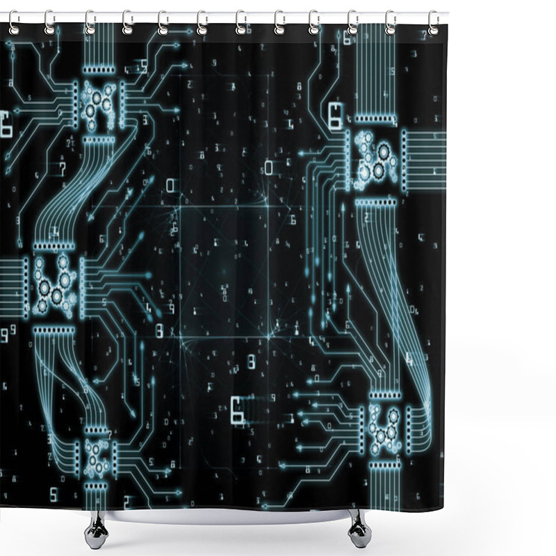 Personality  Synergies Of CPU Realm Shower Curtains