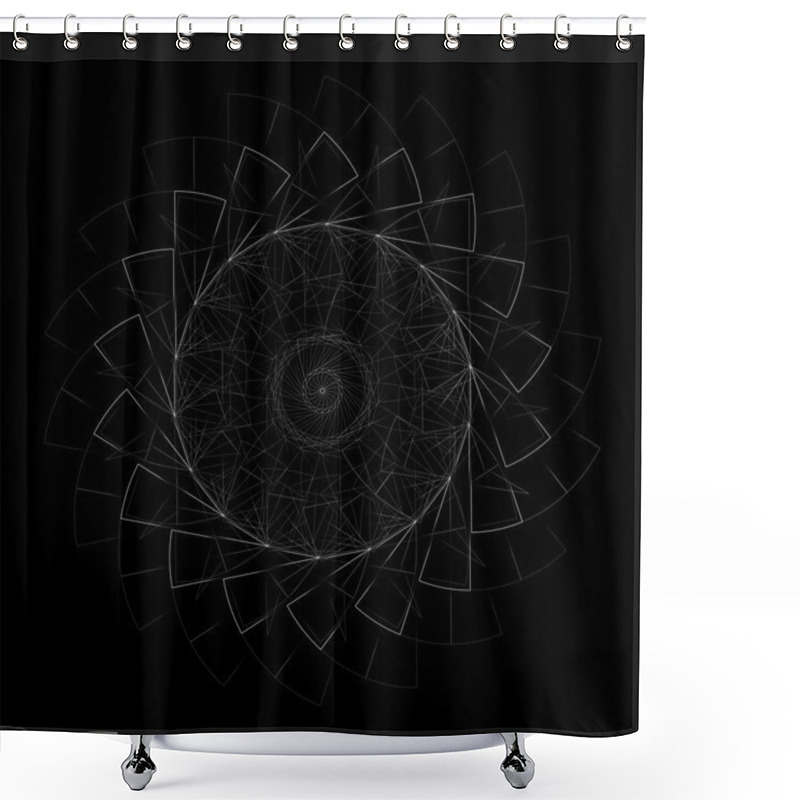 Personality  Abstract Spinning, Artistic Element Shower Curtains