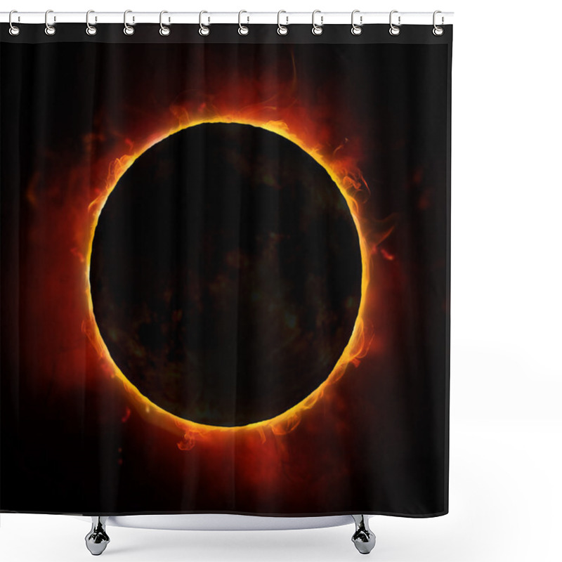 Personality  Sun Eclipse Shower Curtains