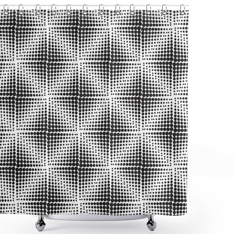 Personality  Halftone  Background Seamless Pattern Shower Curtains