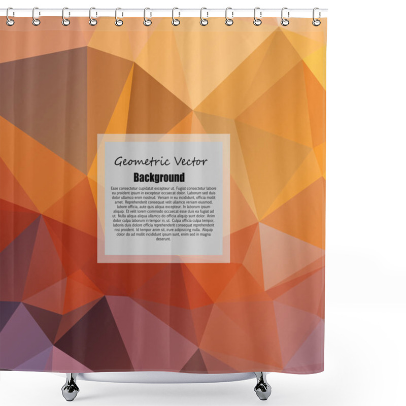 Personality  Abstract Geometric Background With Triangles Shower Curtains