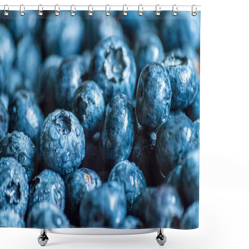 Personality  Closeup Of Fresh Blueberries Shower Curtains