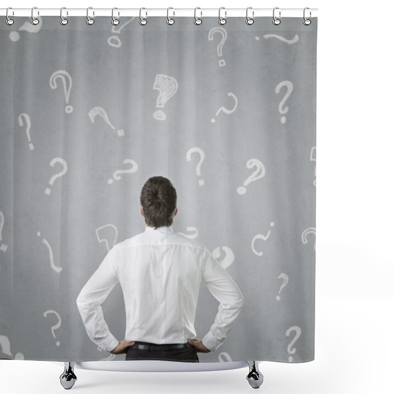 Personality  Confused Concept Shower Curtains