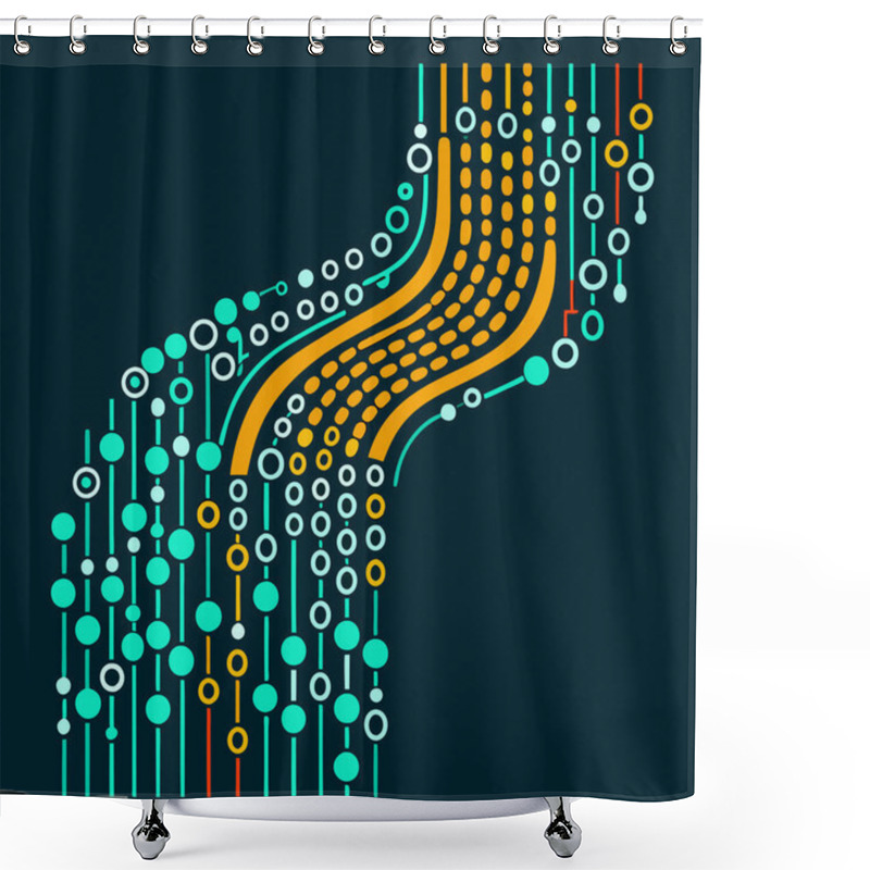 Personality  A Mesmerizing Display Of Binary Code Streams Forming Abstract Patterns, Symbolizing Data Flow, Digital Connectivity, And The Essence Of Modern Computing. Perfect For Tech-themed Projects And Futuristic Designs. Shower Curtains