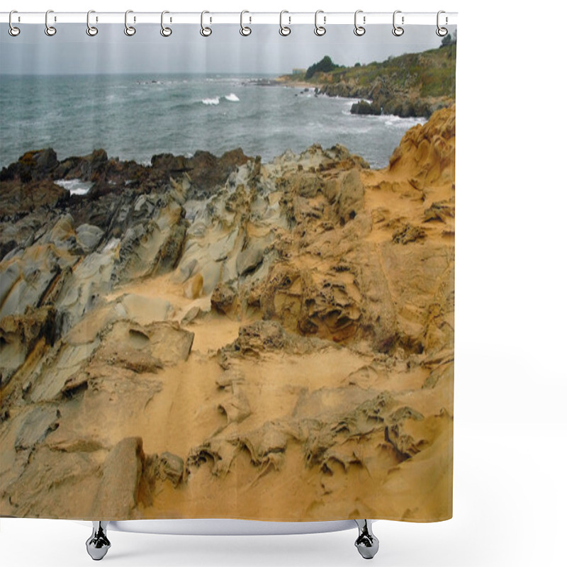 Personality  Landscape Of Pebble Beach Shower Curtains