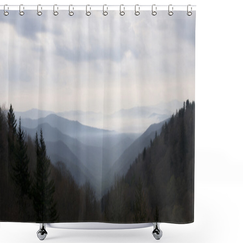 Personality  Smoky Mountain Sunset Shower Curtains