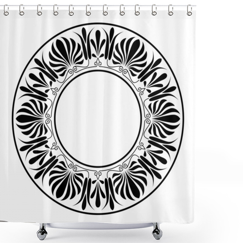 Personality  Greek National Round Pattern Shower Curtains