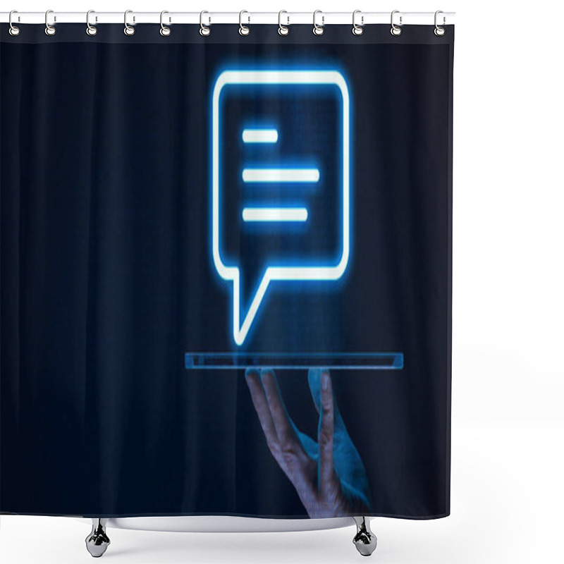 Personality  SMS (Short Message Service) Is A Text Messaging Service That Allows Users To Send Short Messages (up To 160 Characters) Between Mobile Devices Shower Curtains