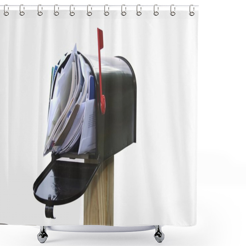 Personality  Overflowing Mailbox Shower Curtains