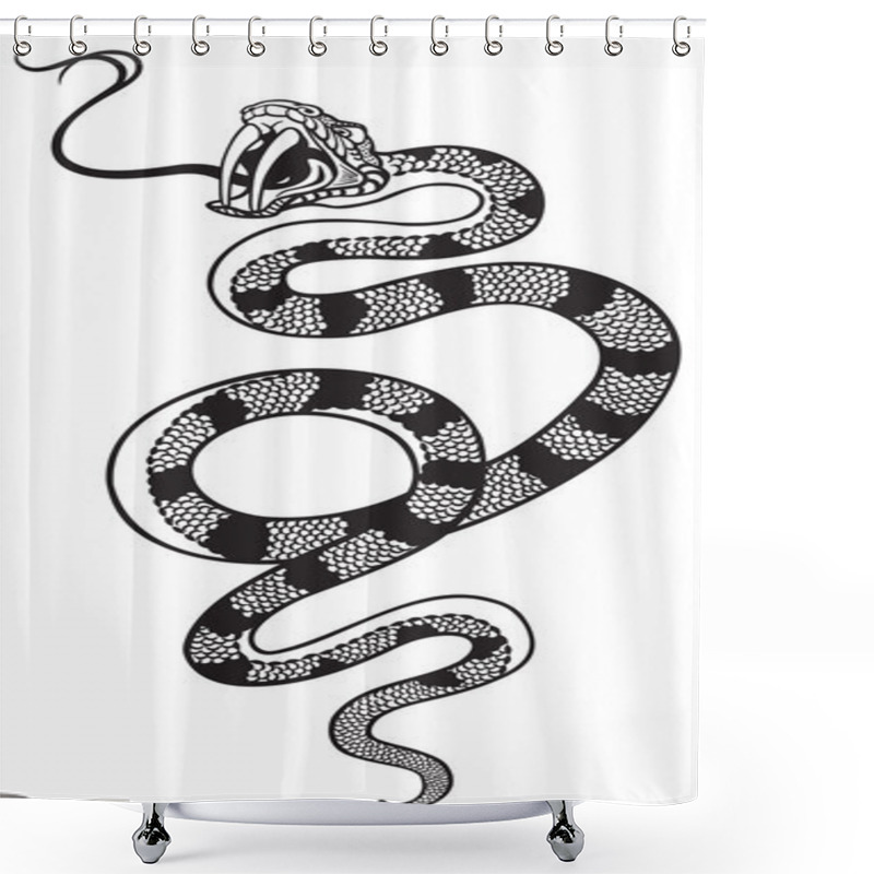 Personality  Snake tattoo shower curtains