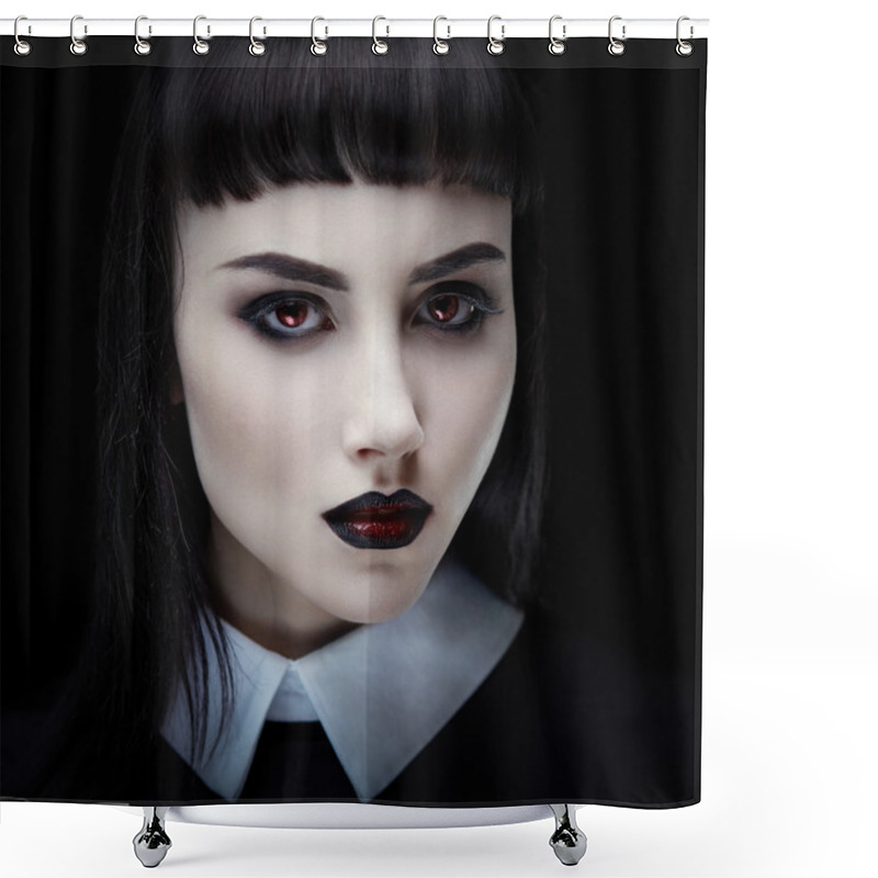 Personality  Gothic Brunette Girl Shower Curtains