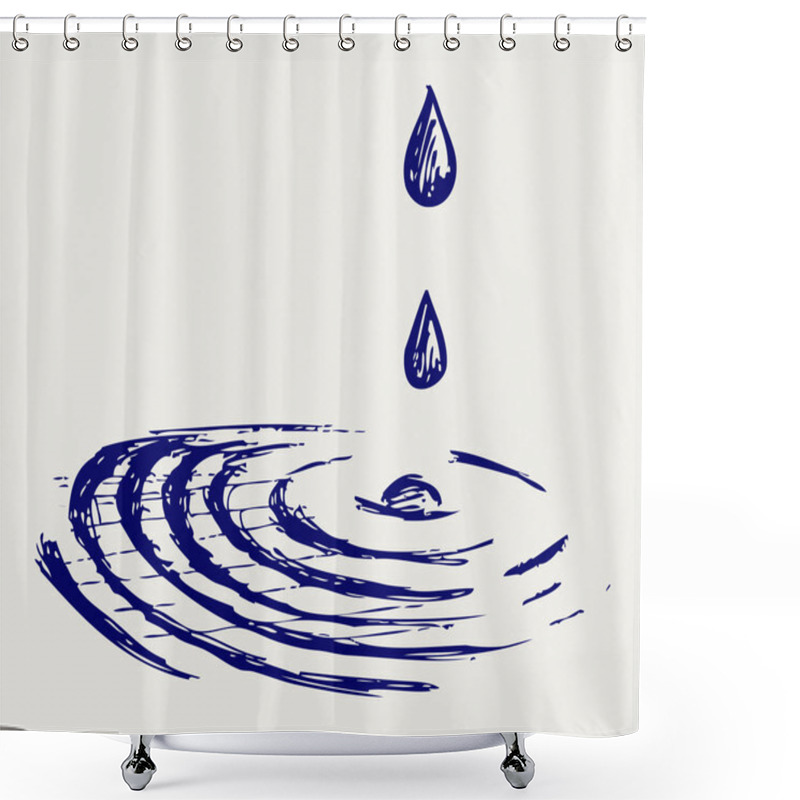 Personality  Water Drops Shower Curtains