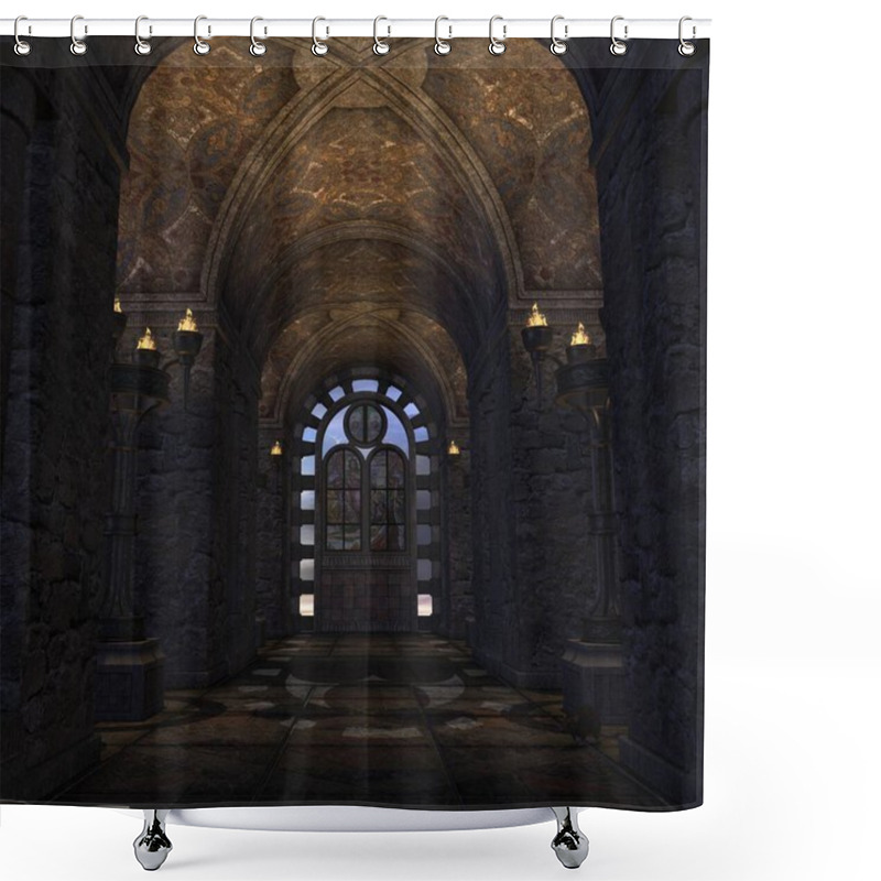 Personality  3d Illustration Of An Fantasy  Ancient Background Shower Curtains