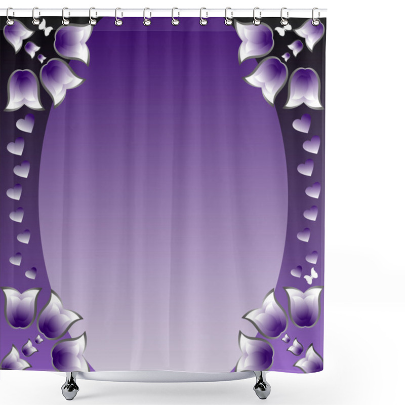 Personality  Vector Decorative Purple Background With Shower Curtains