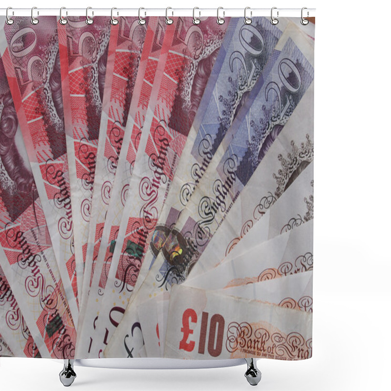 Personality  Pound Notes Shower Curtains