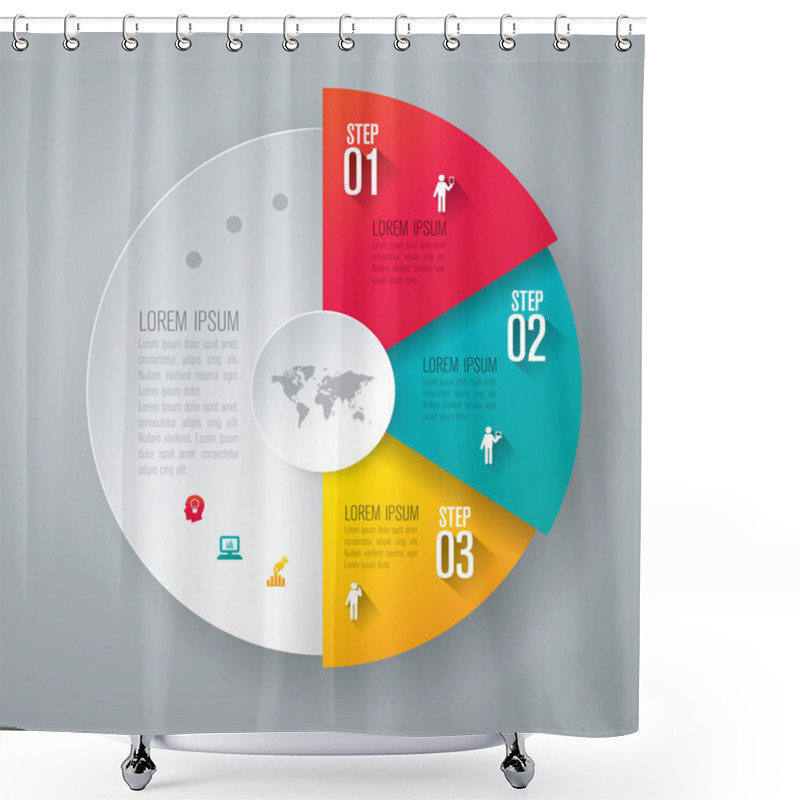 Personality  Business Infographic Template Shower Curtains