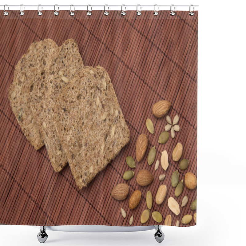 Personality  Wholemeal Bread And Nuts Shower Curtains