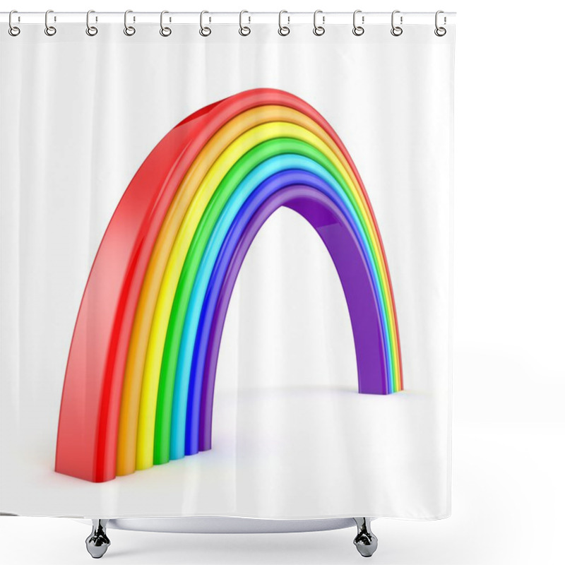 Personality  Rainbow. Side View. 3D Shower Curtains