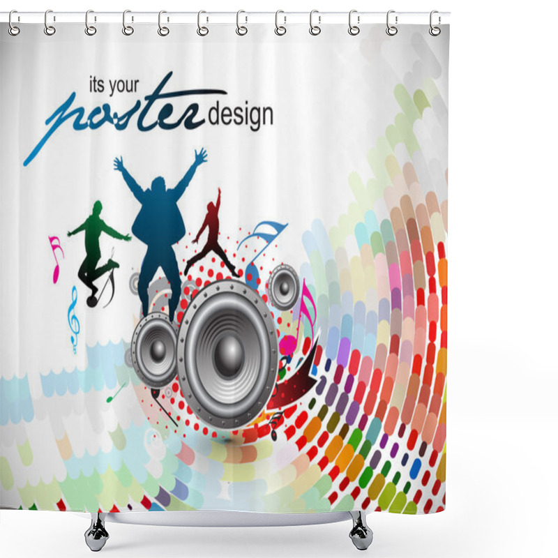 Personality  Abstract Music Background Shower Curtains