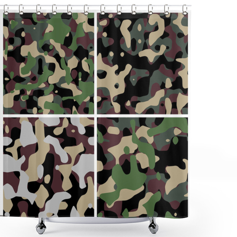 Personality  Different Military Camouflage Textures Shower Curtains