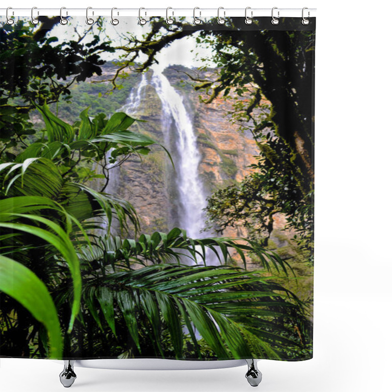 Personality  Gocta Waterfall, 771m High. Chachapoyas, Amazonas, Peru Shower Curtains