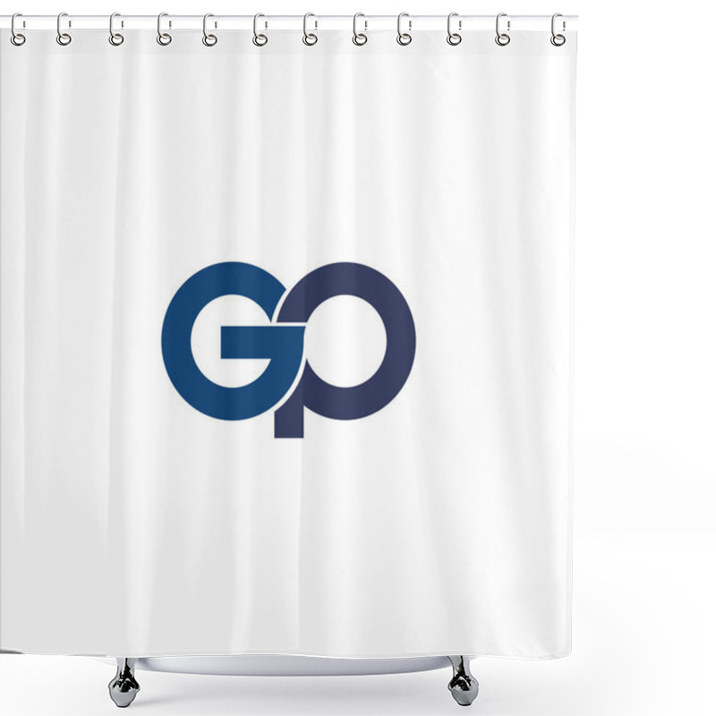 Personality  Initial Letter Gp Or Pg Logo Design Template Shower Curtains