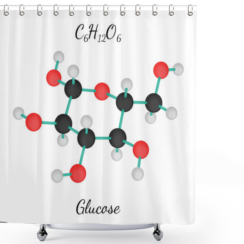 Personality  C6H12O6 Glucose Molecule Shower Curtains