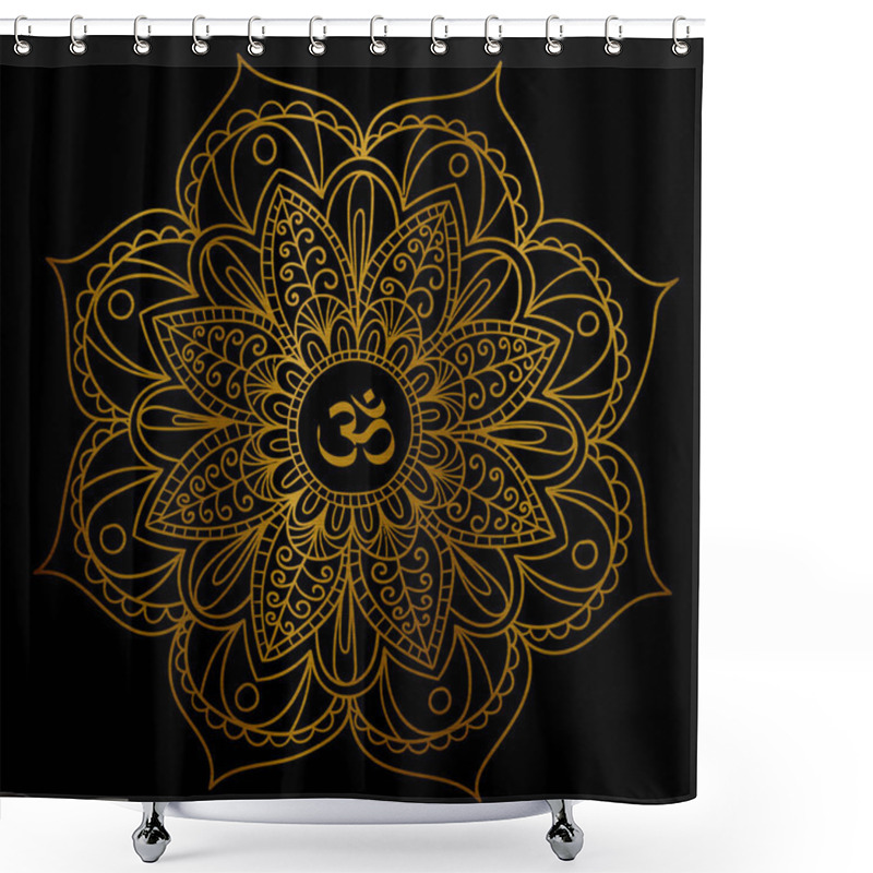 Personality  Mandala Art Illustration, Spiritual Symmetrical Shower Curtains