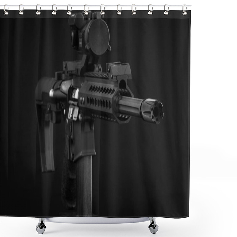 Personality  AR-15 Rifle Shower Curtains