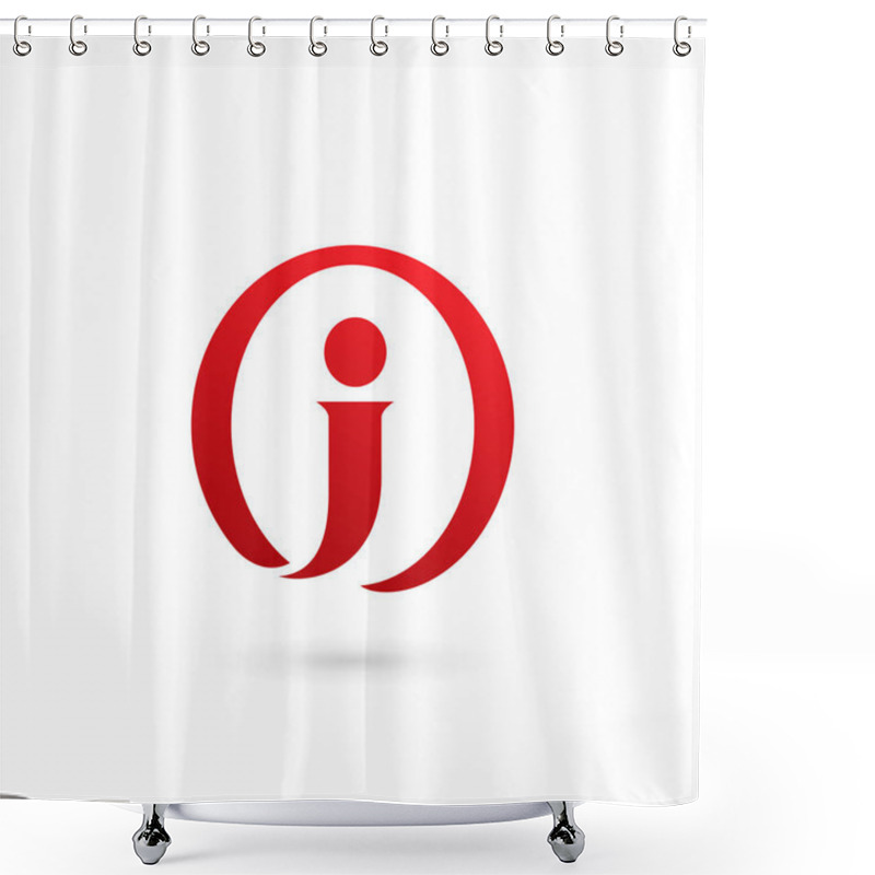 Personality  Letter J Logo Icon Design Template Elements Shower Curtains