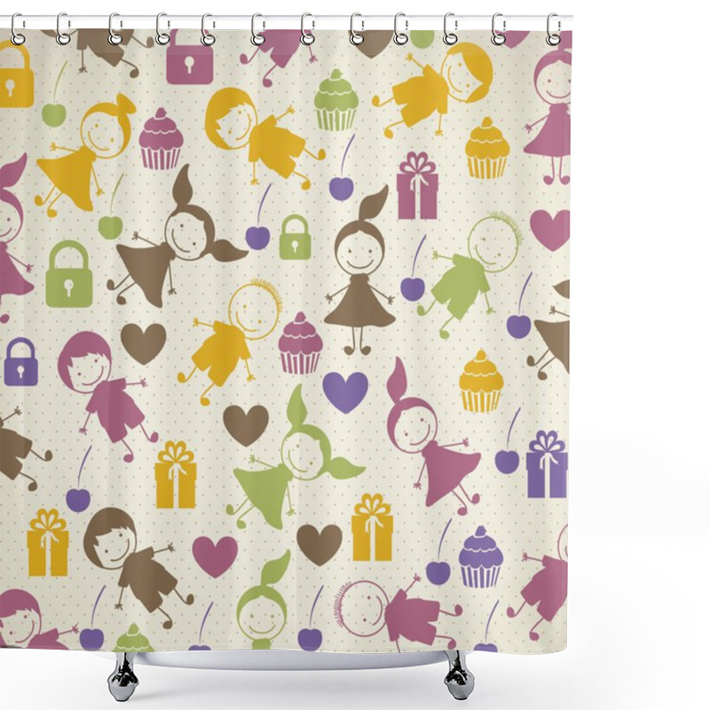 Personality  Child Background Shower Curtains