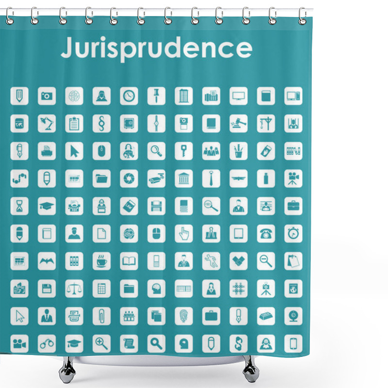 Personality  Set Of Jurisprudence Simple Icons Shower Curtains