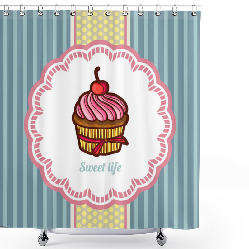 Personality  Cake Cards Template. Shower Curtains