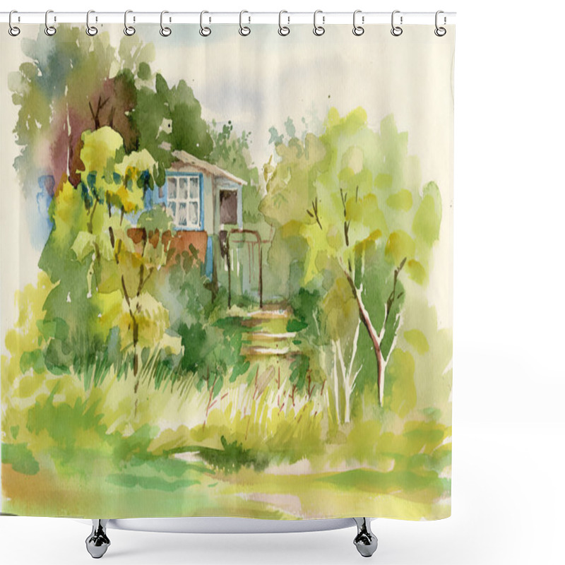 Personality  Cabin In Woods Shower Curtains