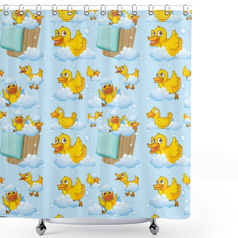 Personality  Seamless Ducks Shower Curtains