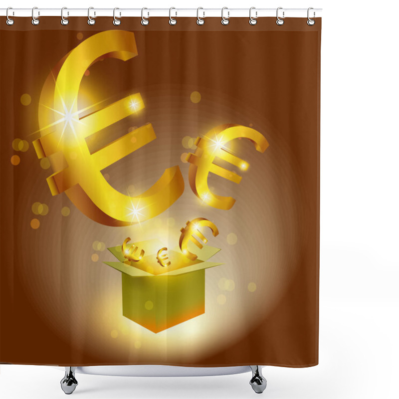 Personality  Euro Signs With Box Shower Curtains