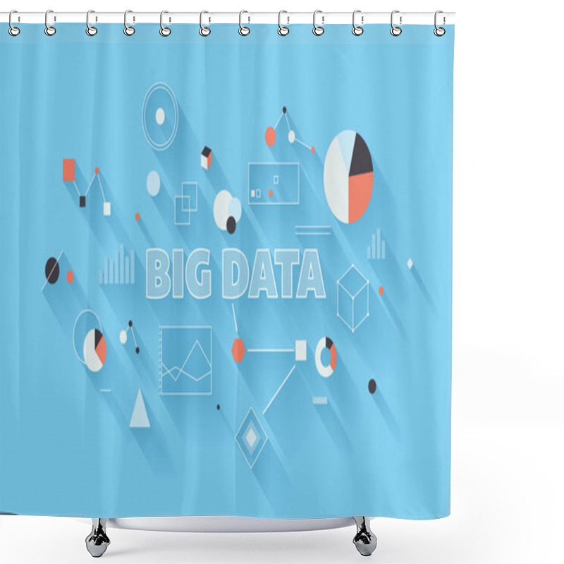 Personality  Big Data Analysis Illustration Shower Curtains